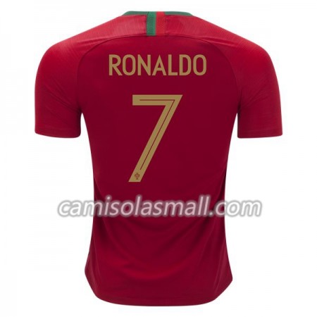 Camisolas Portugal Cristiano Ronaldo 7 1º Equipamento Principal Copa do Mundo 2018