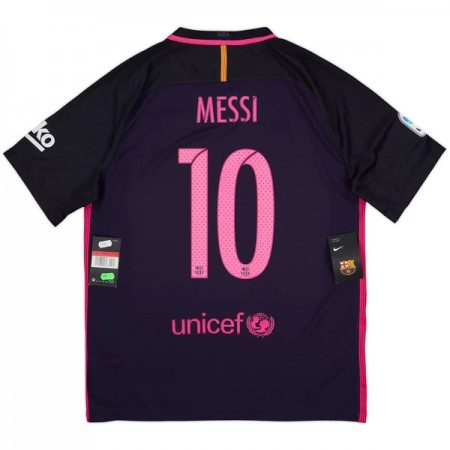 Camisolas Barcelona Messi 10 2016-17 Retro 2º Equipamento Alternativa Manga Curta
