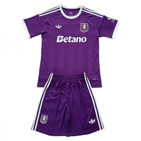 Camisolas Aston Villa Guarda Redes Criança Roxo 2025-26 Manga Curta