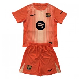 Camisolas FC Barcelona Guarda Redes Criança Laranja 2025-26 Manga Curta