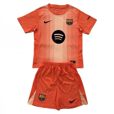 Camisolas FC Barcelona Guarda Redes Criança Laranja 2025-26 Manga Curta Camisolas FC Barcelona Guarda Redes Criança Laranja 2025-26 Manga Curta