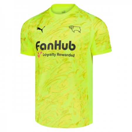 Camisolas Derby County Guarda Redes Amarela 2025-26 Manga Curta