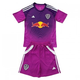 Camisolas Leeds United Guarda Redes Criança Roxo 2025-26 Manga Curta