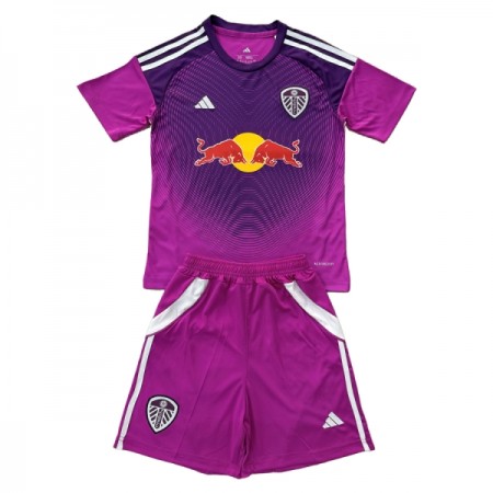 Camisolas Leeds United Guarda Redes Criança Roxo 2025-26 Manga Curta