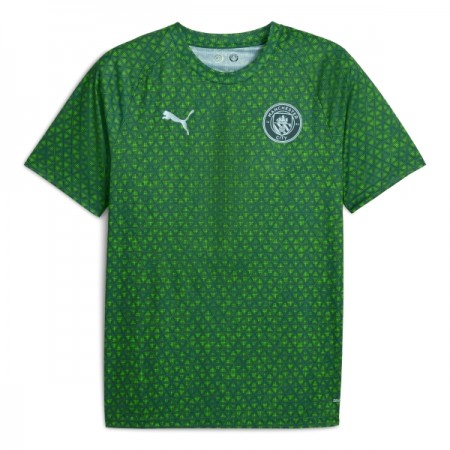 Camisolas Manchester City Pre-Match Verde 2025-26 Manga Curta