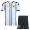 Camisolas Argentina Criança 1º Equipamento Principal World Cup 2026 Manga Curta