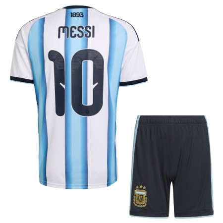 Camisolas Argentina Messi 10 Criança 1º Equipamento Principal World Cup 2026 Manga Curta