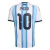 Camisolas Argentina Messi 10 Criança 1º Equipamento Principal World Cup 2026 Manga Curta