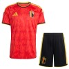 Camisolas Bélgica Criança 1º Equipamento Principal World Cup 2026 Manga Curta