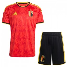 Camisolas Bélgica Criança 1º Equipamento Principal World Cup 2026 Manga Curta