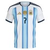 Camisolas Argentina De Paul 7 1º Equipamento Principal World Cup 2026 Manga Curta