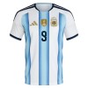 Camisolas Argentina J. Alvarez 9 Criança 1º Equipamento Principal World Cup 2026 Manga Curta
