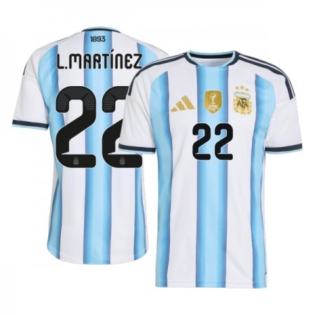 Camisolas Argentina Lautaro Martinez 22 1º Equipamento Principal World Cup 2026 Manga Curta