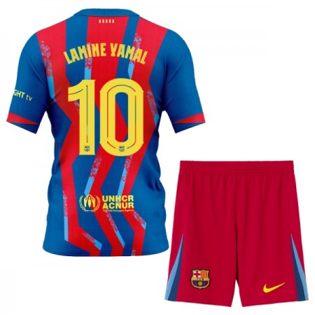 Camisolas FC Barcelona Lamine Yamal 10 Criança 4º Equipamento 2025-26 Manga Curta