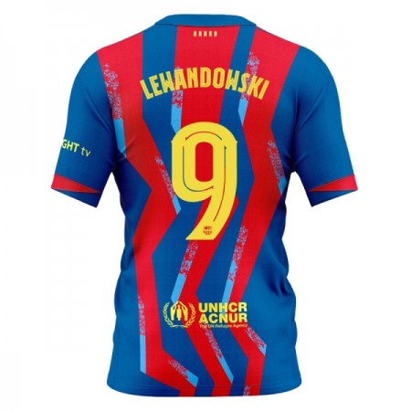 Camisolas FC Barcelona Lewandowski 9 4º Equipamento 2025-26 Manga Curta