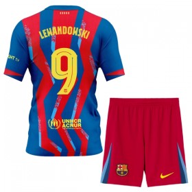 Camisolas FC Barcelona Lewandowski 9 Criança 4º Equipamento 2025-26 Manga Curta