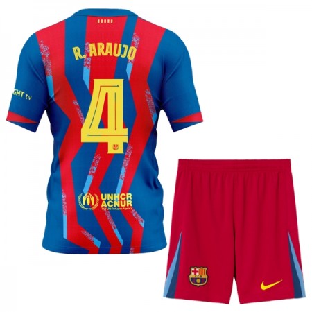 Camisolas FC Barcelona R. Araujo 4 Criança 4º Equipamento 2025-26 Manga Curta