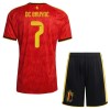 Camisolas Bélgica De Bruyne 7 Criança 1º Equipamento Principal World Cup 2026 Manga Curta Camisolas Bélgica De Bruyne 7 Criança 1º Equipamento Principal World Cup 2026 Manga Curta