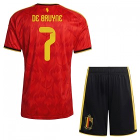 Camisolas Bélgica De Bruyne 7 Criança 1º Equipamento Principal World Cup 2026 Manga Curta