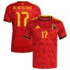 Camisolas Bélgica De Ketelaere 17 1º Equipamento Principal World Cup 2026 Manga Curta Camisolas Bélgica De Ketelaere 17 1º Equipamento Principal World Cup 2026 Manga Curta