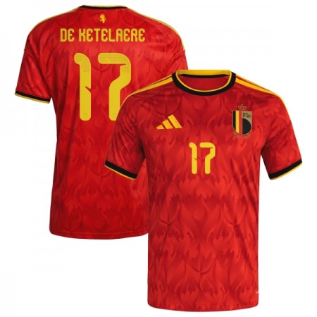 Camisolas Bélgica De Ketelaere 17 1º Equipamento Principal World Cup 2026 Manga Curta Camisolas Bélgica De Ketelaere 17 1º Equipamento Principal World Cup 2026 Manga Curta