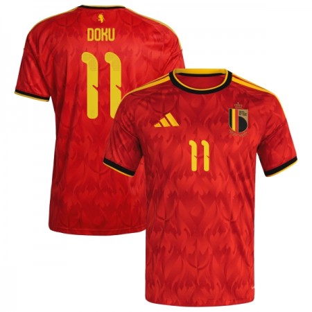 Camisolas Bélgica Doku 11 1º Equipamento Principal World Cup 2026 Manga Curta Camisolas Bélgica Doku 11 1º Equipamento Principal World Cup 2026 Manga Curta