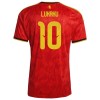 Camisolas Bélgica Lukaku 10 Criança 1º Equipamento Principal World Cup 2026 Manga Curta