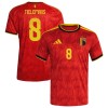Camisolas Bélgica Tielemans 8 1º Equipamento Principal World Cup 2026 Manga Curta Camisolas Bélgica Tielemans 8 1º Equipamento Principal World Cup 2026 Manga Curta