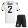 Camisolas Alemanha Rudiger 2 Criança 1º Equipamento Principal World Cup 2026 Manga Curta