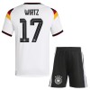 Camisolas Alemanha Wirtz 17 Criança 1º Equipamento Principal World Cup 2026 Manga Curta