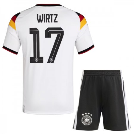 Camisolas Alemanha Wirtz 17 Criança 1º Equipamento Principal World Cup 2026 Manga Curta
