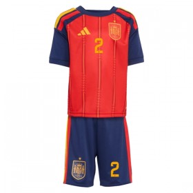 Camisolas Espanha Carvajal 2 Criança 1º Equipamento Principal World Cup 2026 Manga Curta
