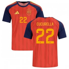 Camisolas Espanha Cucurella 22 1º Equipamento Principal World Cup 2026 Manga Curta