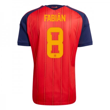 Camisolas Espanha Fabian 8 1º Equipamento Principal World Cup 2026 Manga Curta