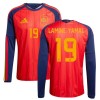 Camisolas Espanha Lamine Yamal 19 1º Equipamento Principal World Cup 2026 Manga Comprida