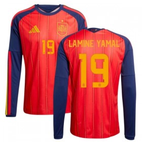Camisolas Espanha Lamine Yamal 19 1º Equipamento Principal World Cup 2026 Manga Comprida