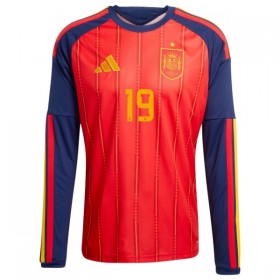 Camisolas Espanha Lamine Yamal 19 1º Equipamento Principal World Cup 2026 Manga Comprida