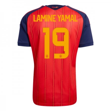 Camisolas Espanha Lamine Yamal 19 1º Equipamento Principal World Cup 2026 Manga Curta