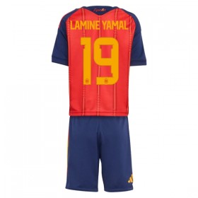 Camisolas Espanha Lamine Yamal 19 Criança 1º Equipamento Principal World Cup 2026 Manga Curta