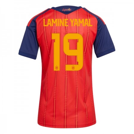 Camisolas Espanha Lamine Yamal 19 Mulher 1º Equipamento Principal World Cup 2026 Manga Curta