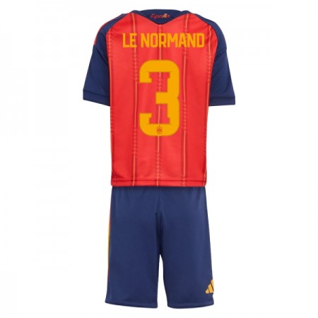 Camisolas Espanha Le Normand 3 Criança 1º Equipamento Principal World Cup 2026 Manga Curta