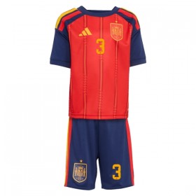 Camisolas Espanha Le Normand 3 Criança 1º Equipamento Principal World Cup 2026 Manga Curta