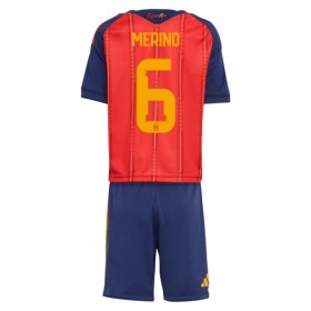 Camisolas Espanha Merino 6 Criança 1º Equipamento Principal World Cup 2026 Manga Curta