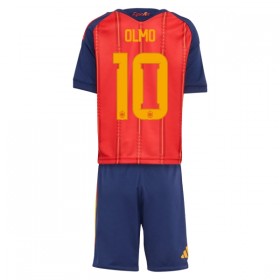 Camisolas Espanha Olmo 10 Criança 1º Equipamento Principal World Cup 2026 Manga Curta