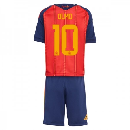 Camisolas Espanha Olmo 10 Criança 1º Equipamento Principal World Cup 2026 Manga Curta
