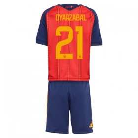 Camisolas Espanha OYARZABAL 21 Criança 1º Equipamento Principal World Cup 2026 Manga Curta