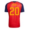 Camisolas Espanha Pedri 20 1º Equipamento Principal World Cup 2026 Manga Curta