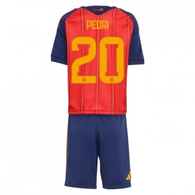 Camisolas Espanha Pedri 20 Criança 1º Equipamento Principal World Cup 2026 Manga Curta