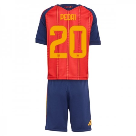 Camisolas Espanha Pedri 20 Criança 1º Equipamento Principal World Cup 2026 Manga Curta