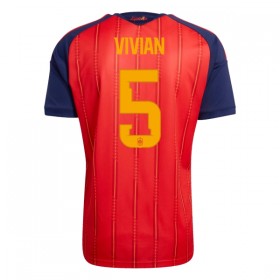 Camisolas Espanha Vivian 5 1º Equipamento Principal World Cup 2026 Manga Curta